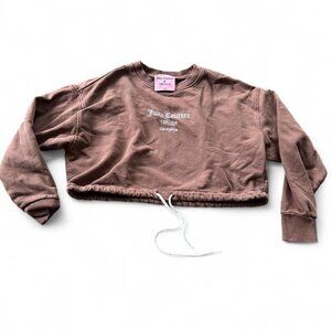Brown Juicy Couture cropped sweatshirt #y2k   Forever 21x juicy couture  small